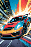 Comic Book Race Car