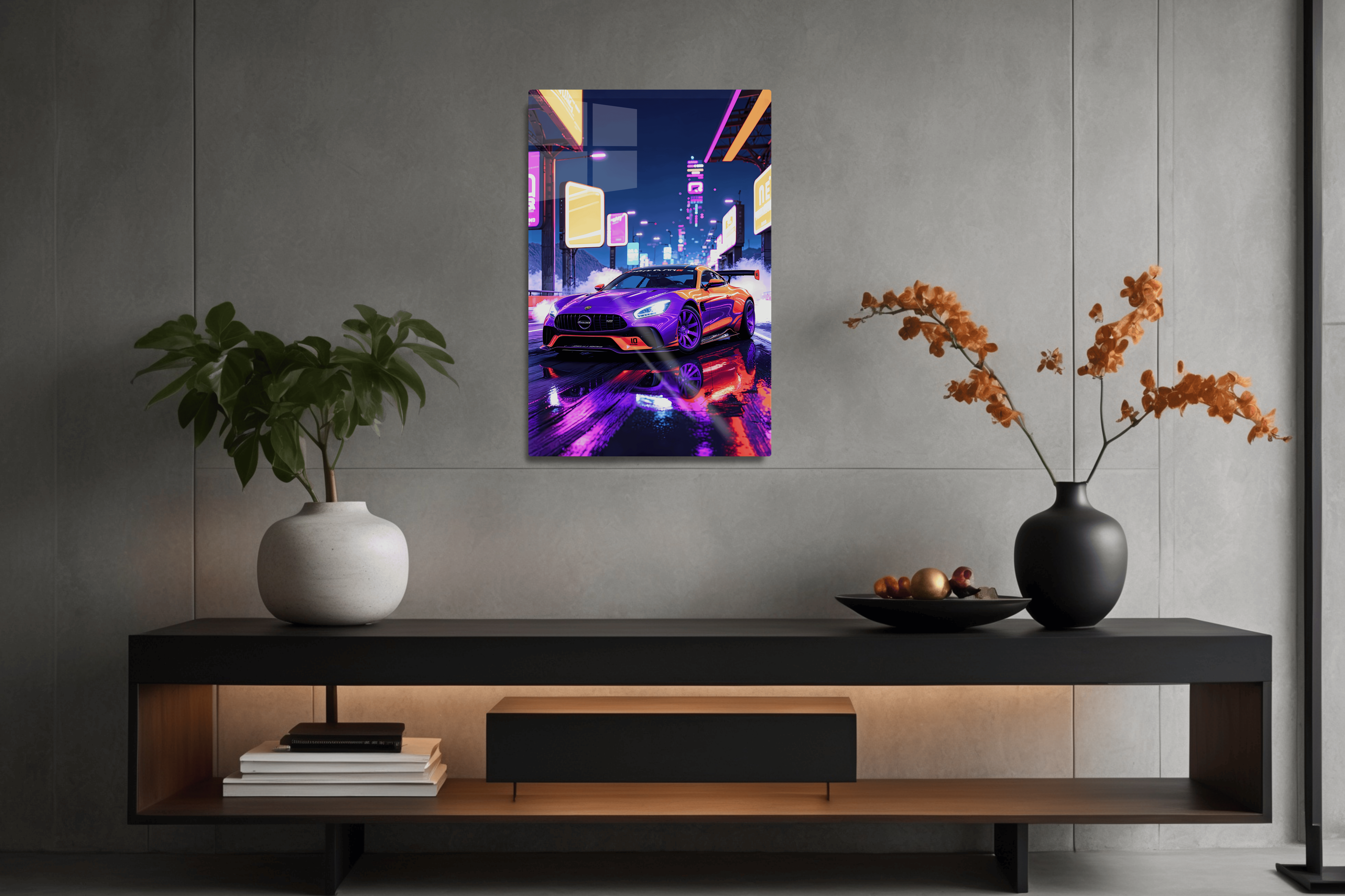 Neon Purple Car