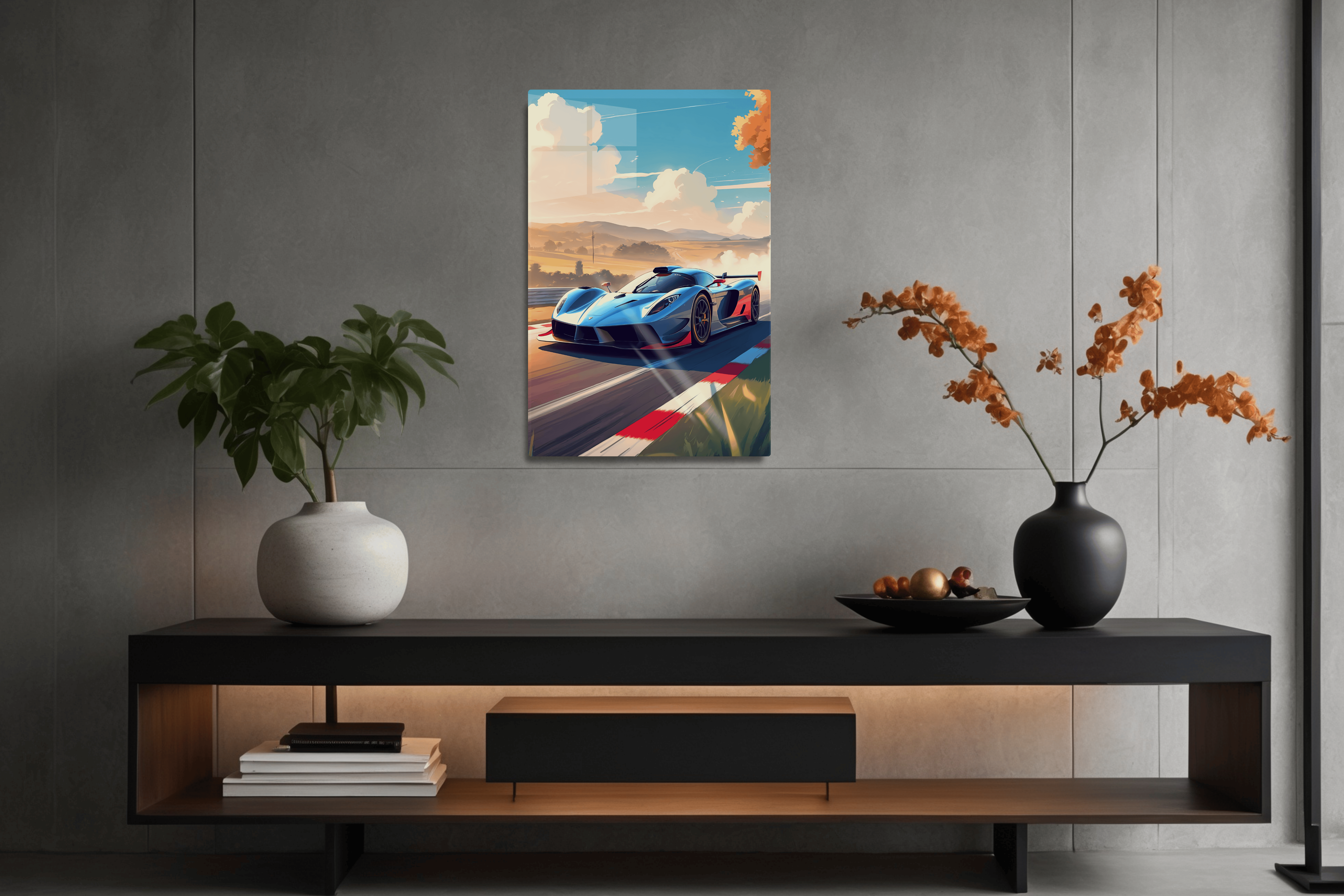 Sleek Hypercar Accelerating