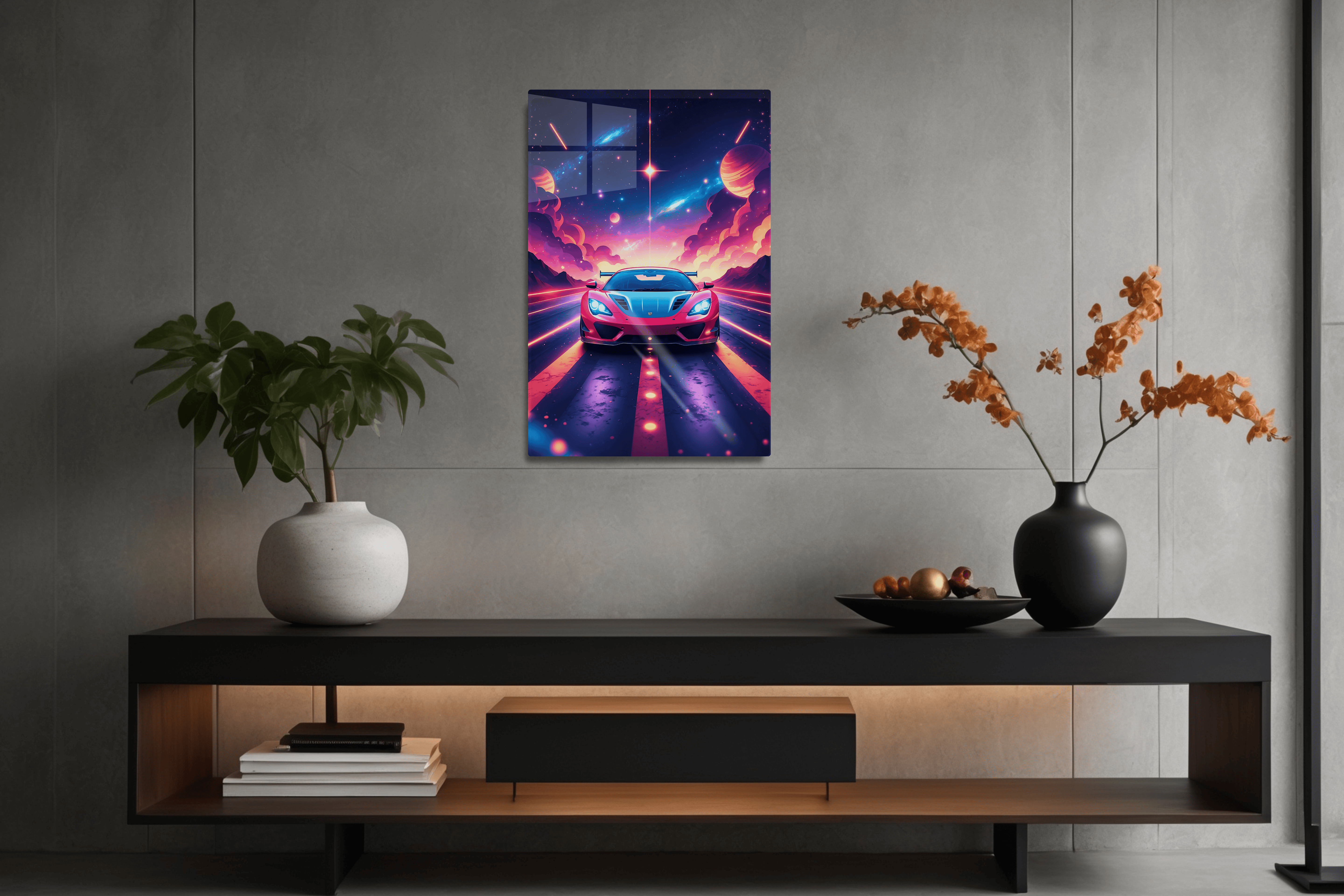 Supercar in Cosmic Road