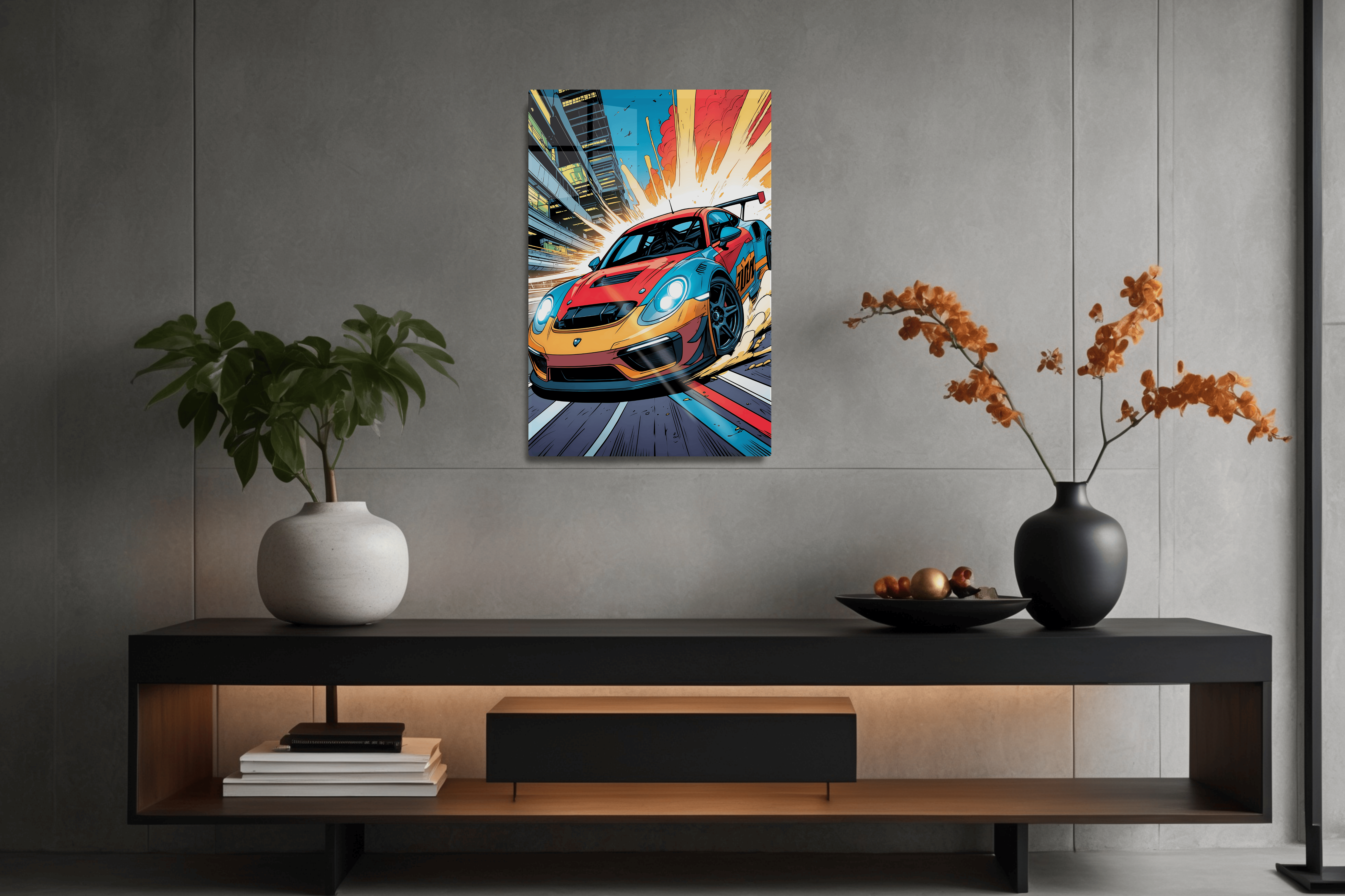 Comic Book Race Car