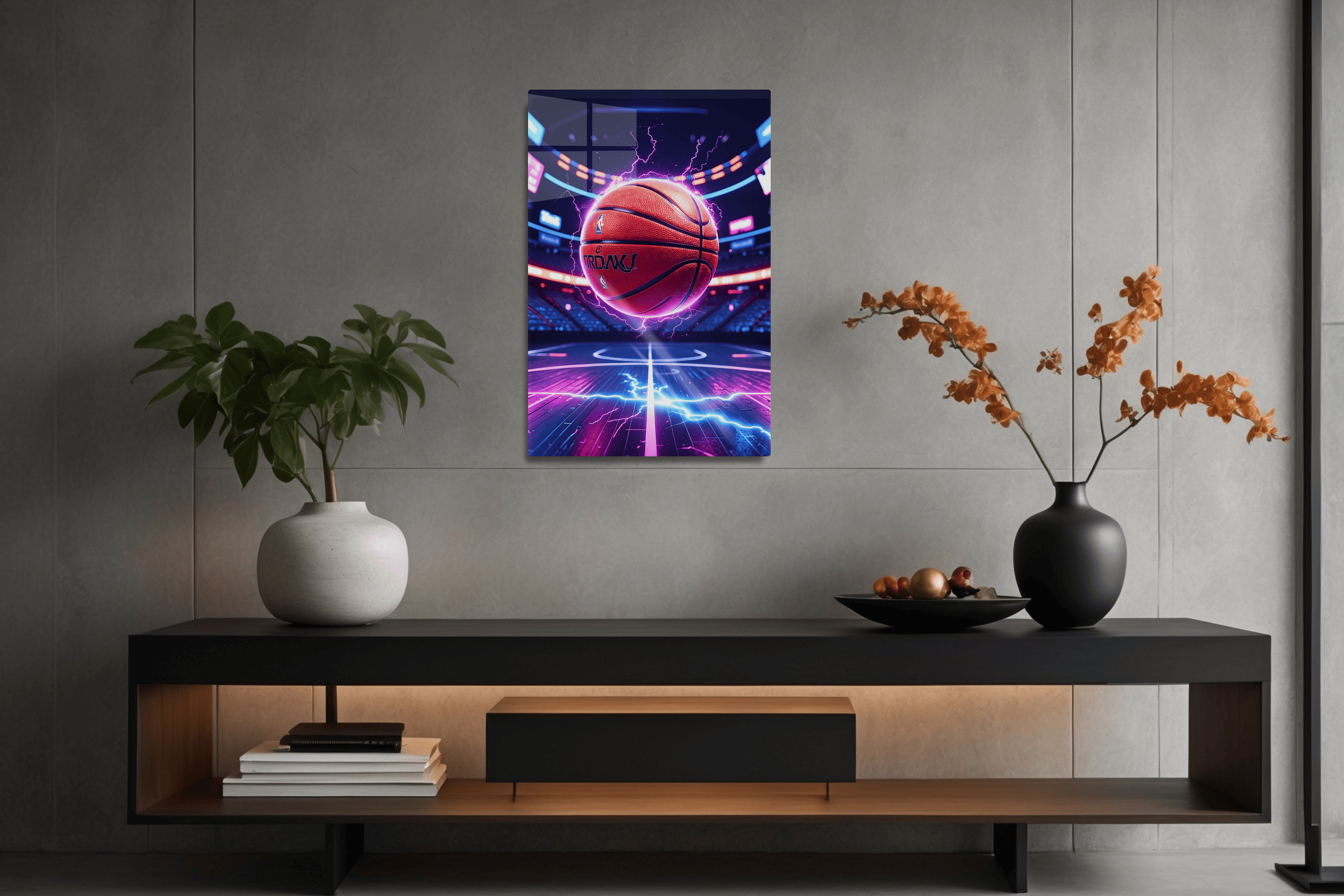 Glowing Basketball Floating