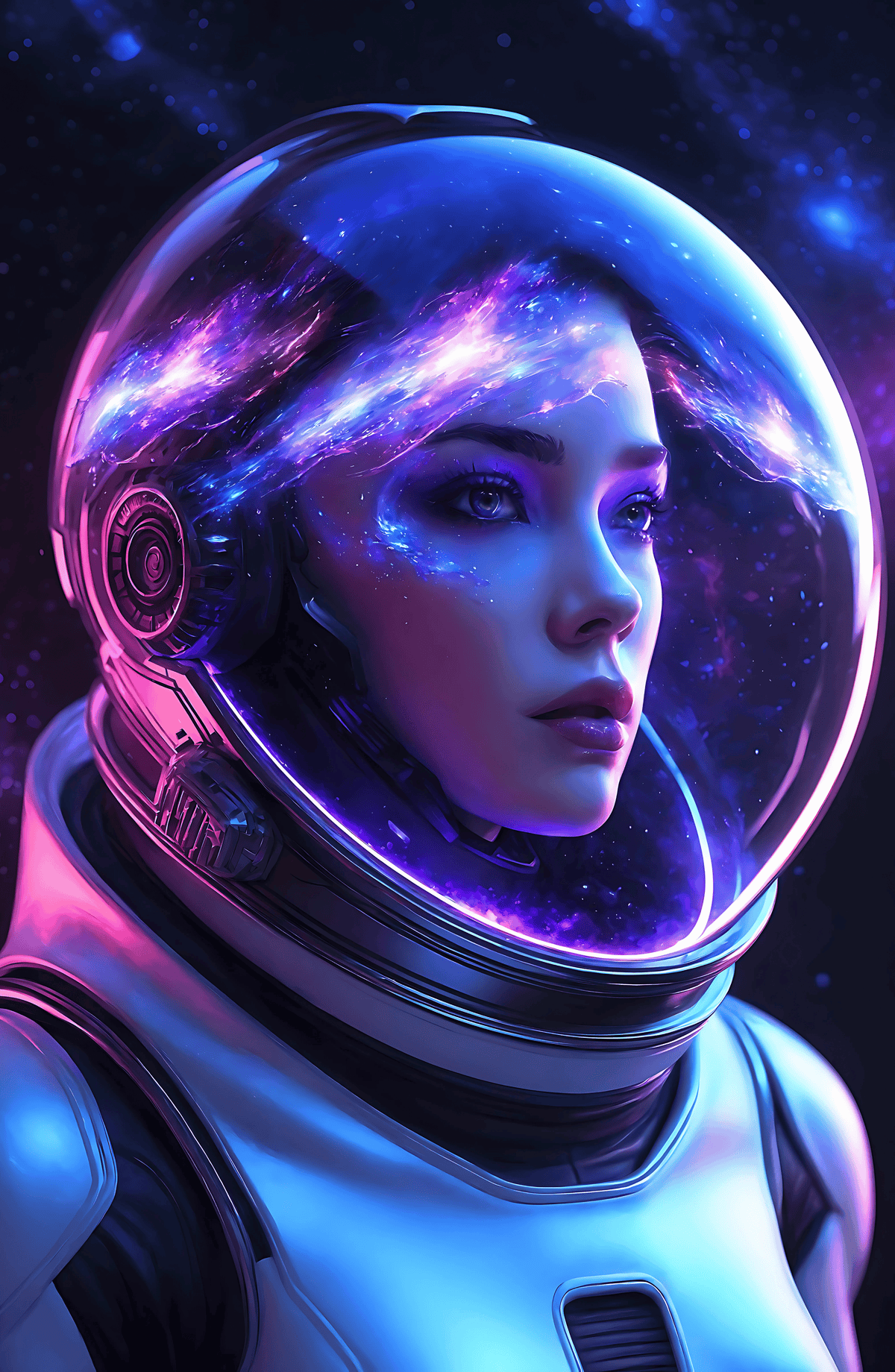 Cosmic Astronaut Portrait