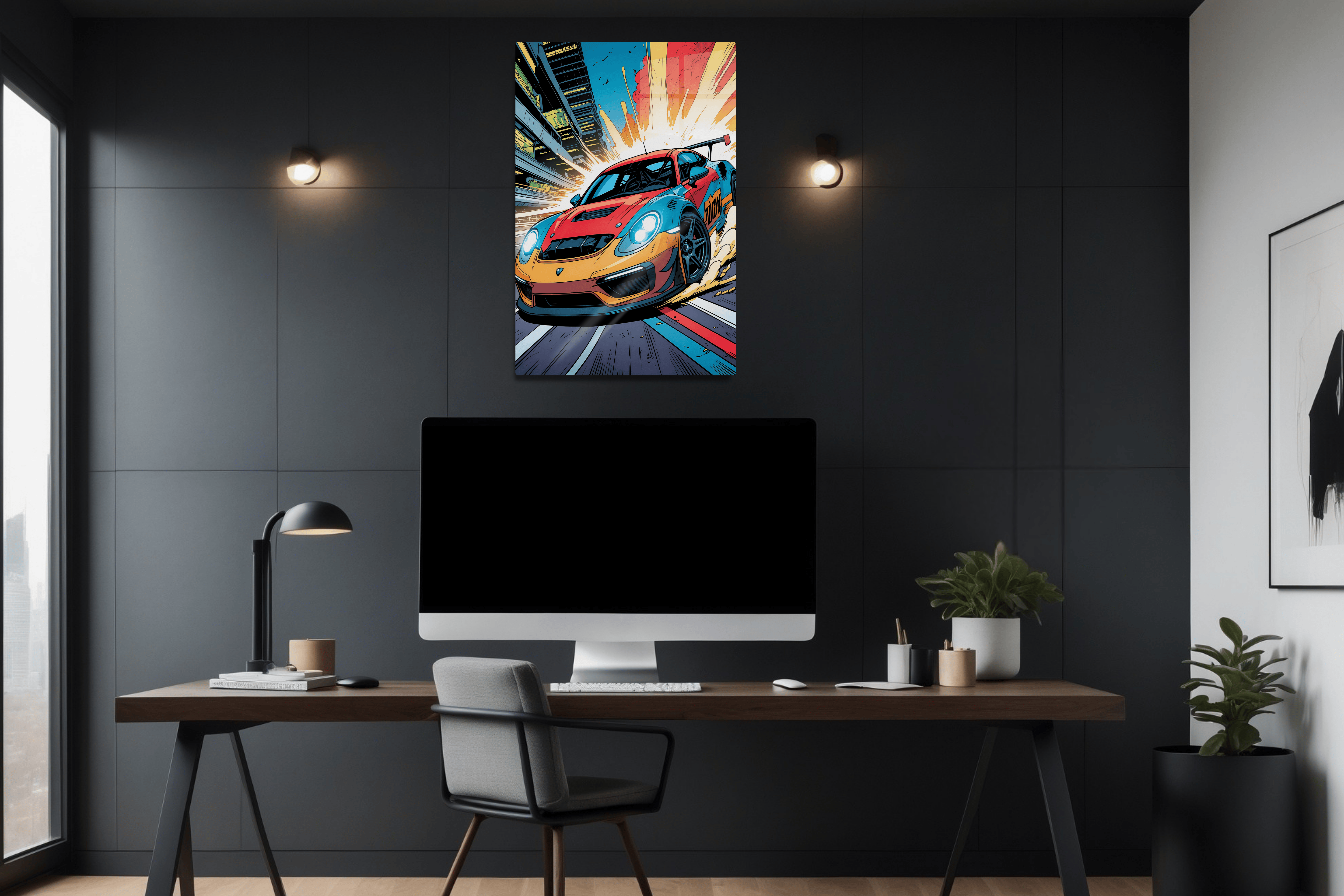 Comic Book Race Car