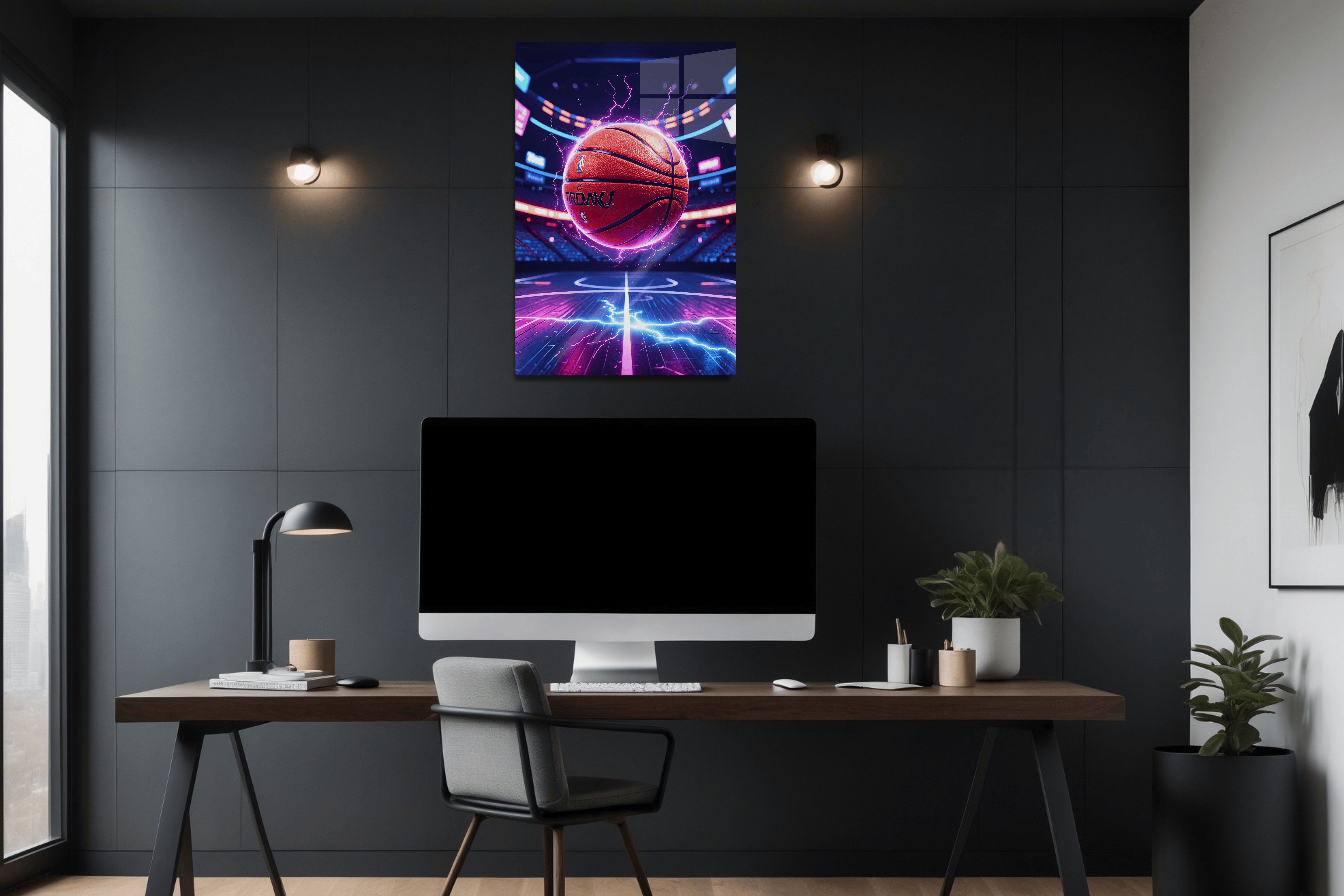 Glowing Basketball Floating