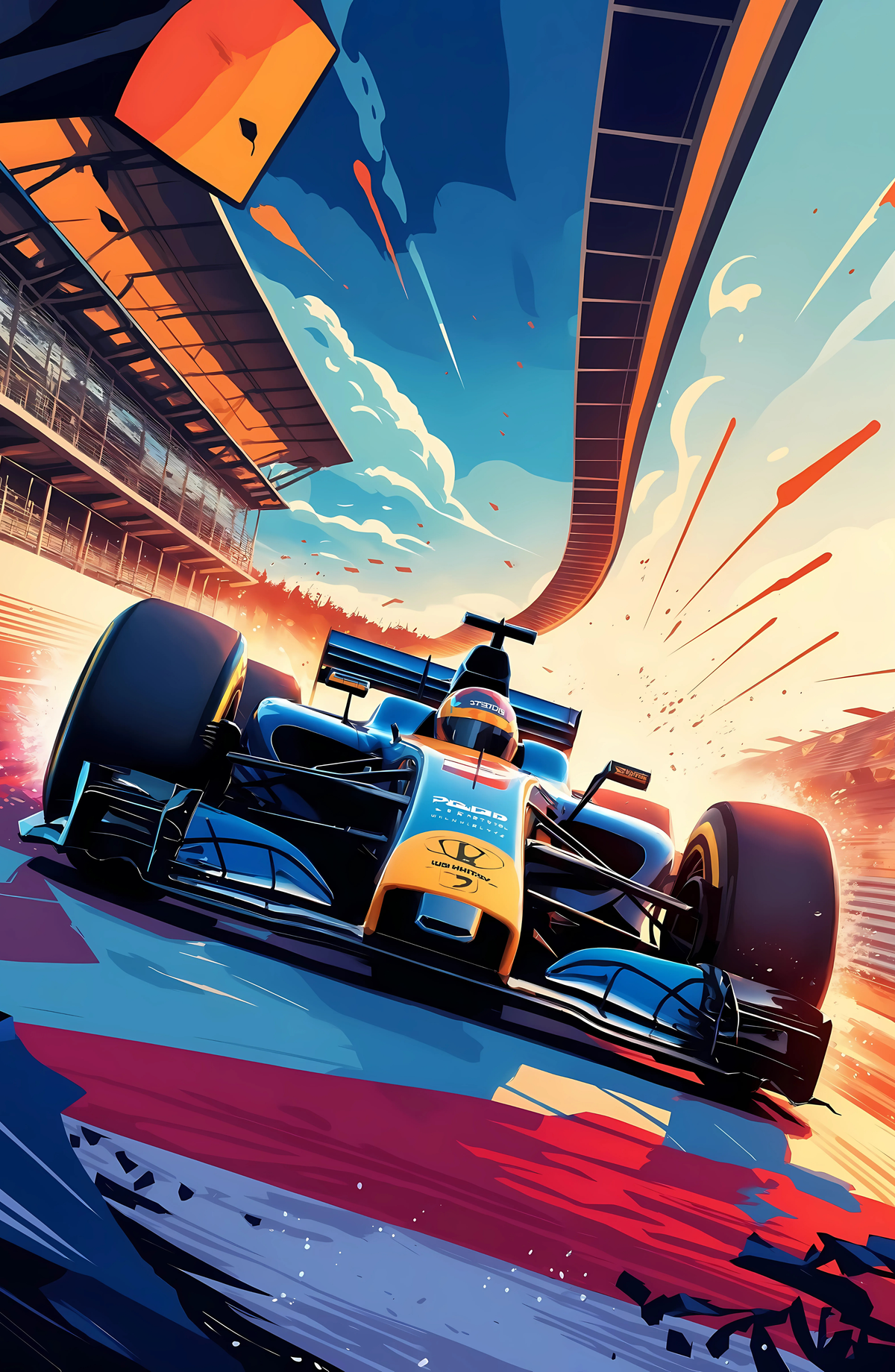 Formula 1 Car in Action