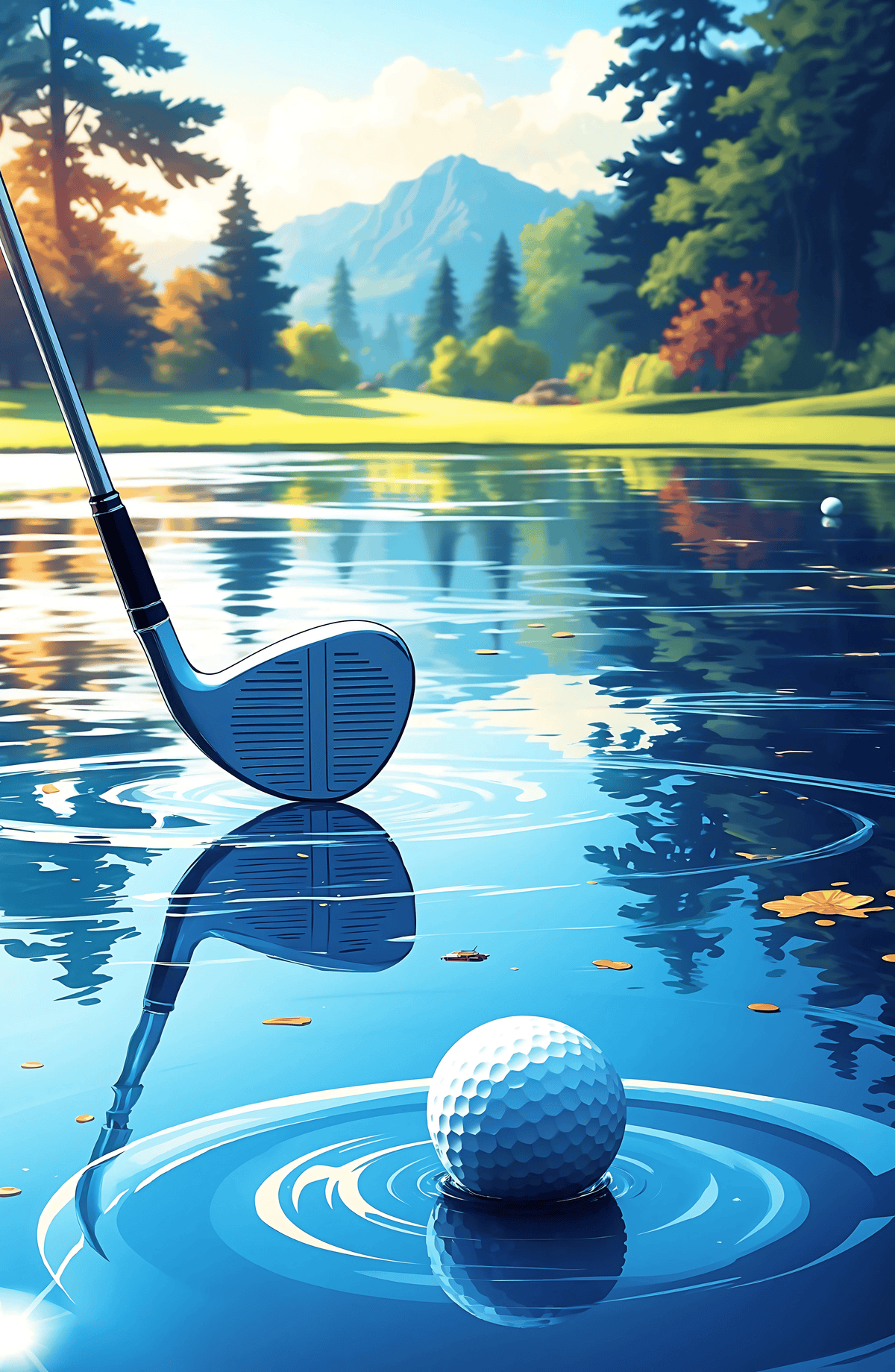 Golf Club and Ball Scenery