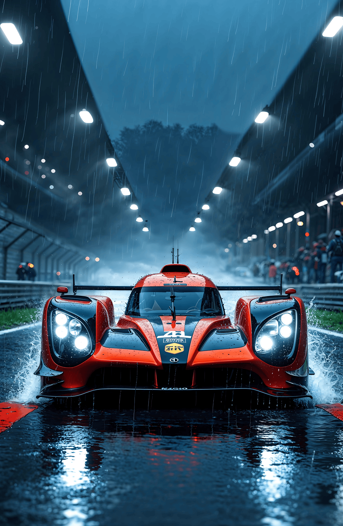 Hypercar Under Rain