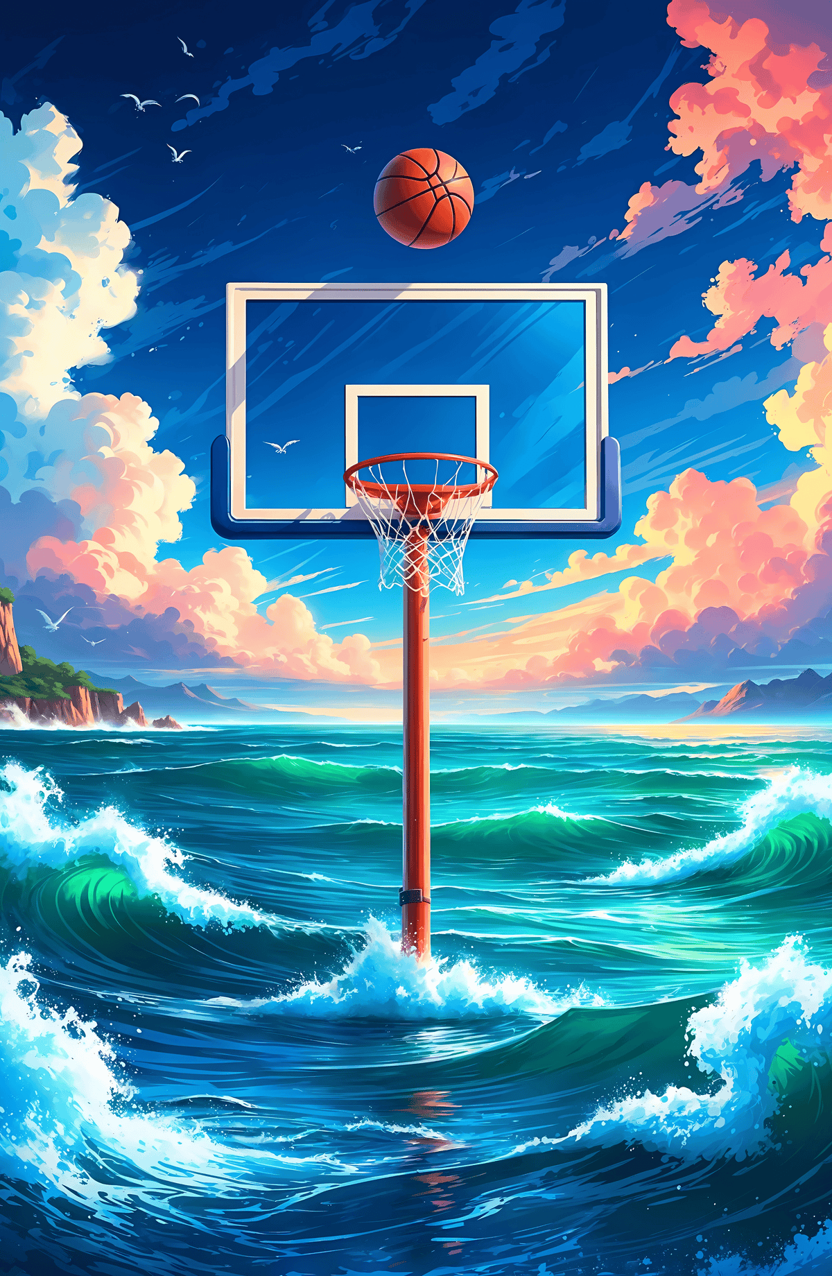 Ocean Basketball Hoop