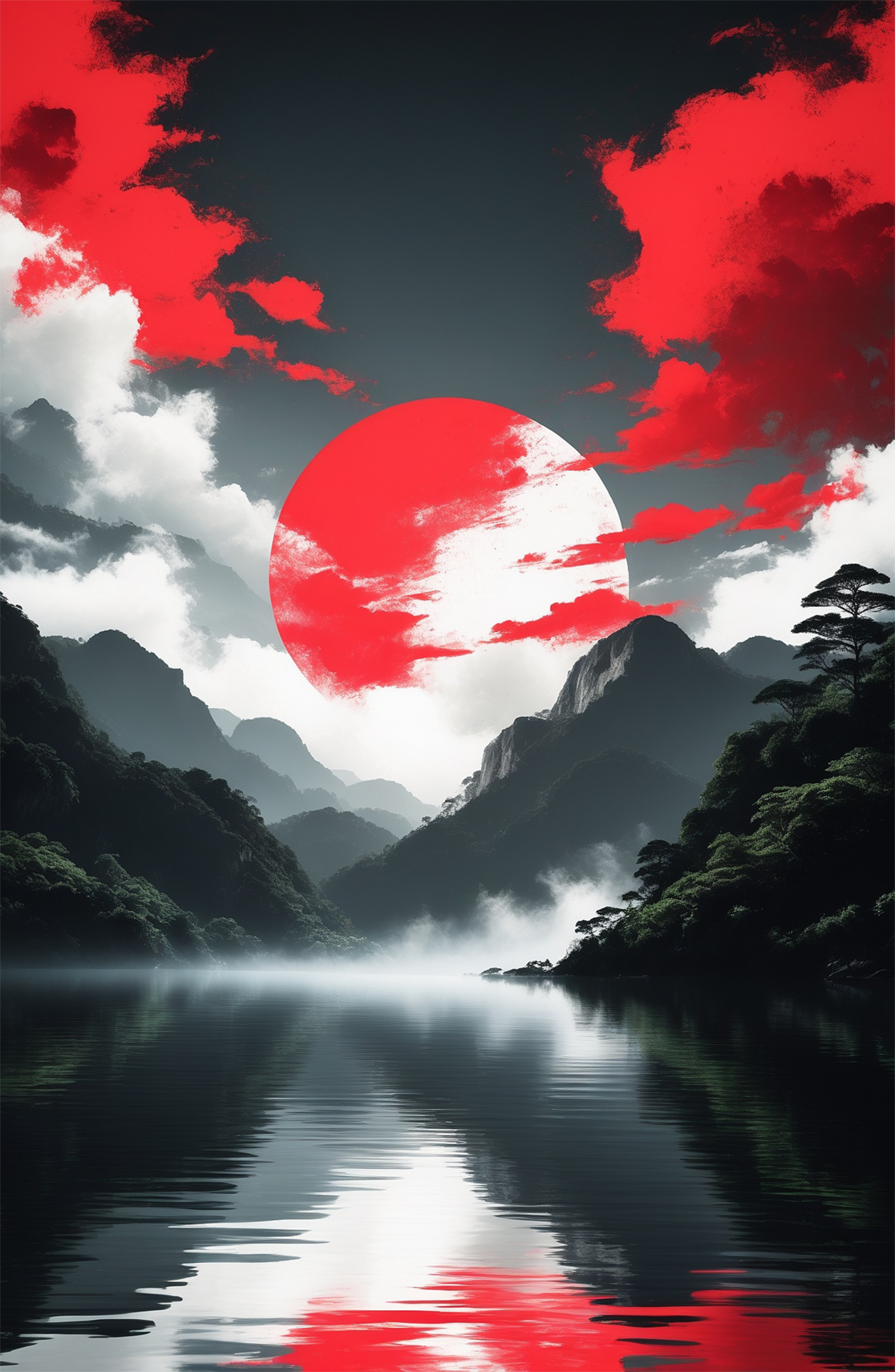 Red White Nature View