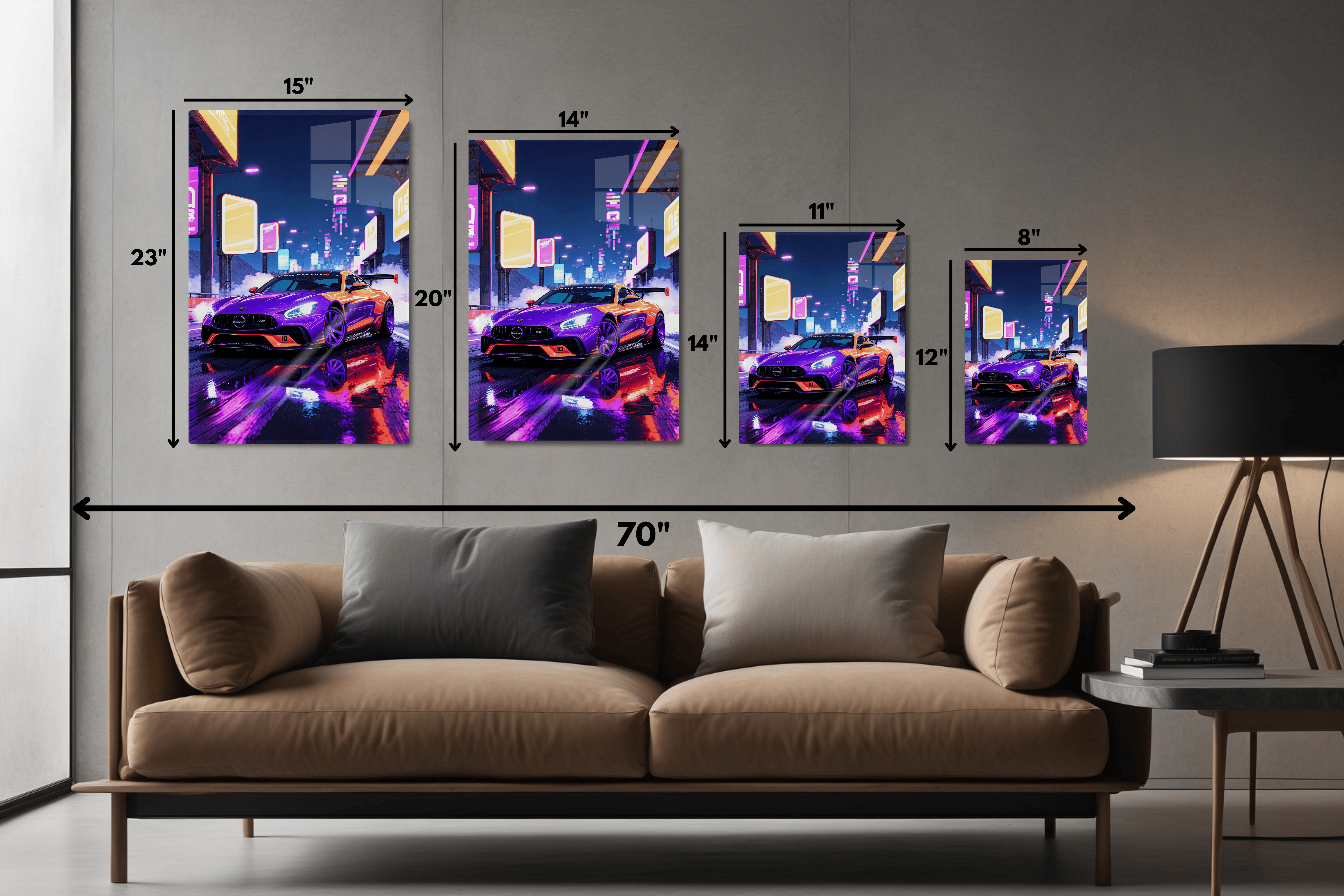 Neon Purple Car
