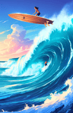 Surfing Massive Wave