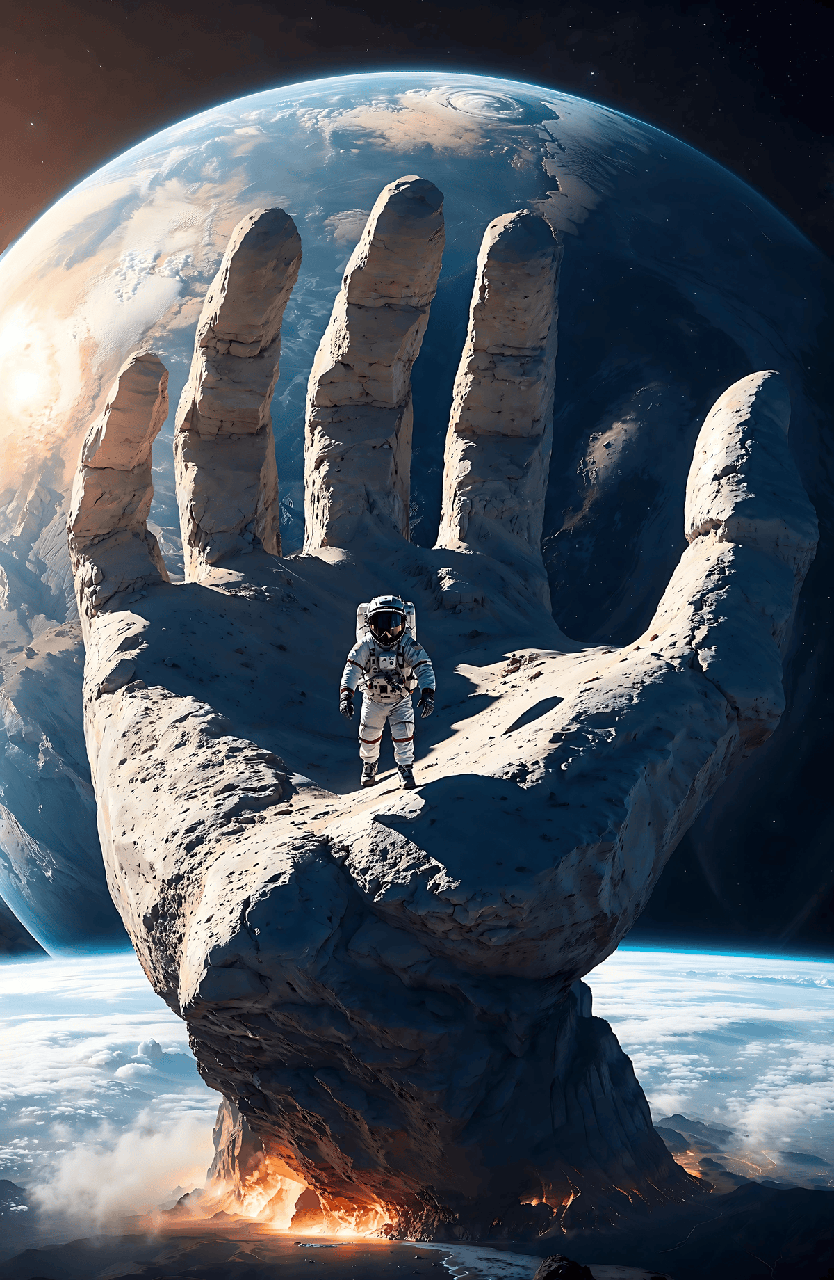 The Cosmic Titan's Hand